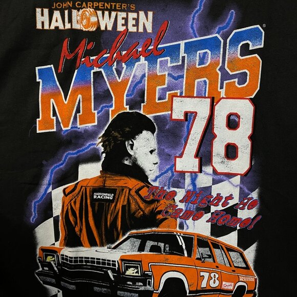 John Carpenter's Halloween Michael Myers Racing 78 T-Shirt 2XL - Picture 2 of 4
